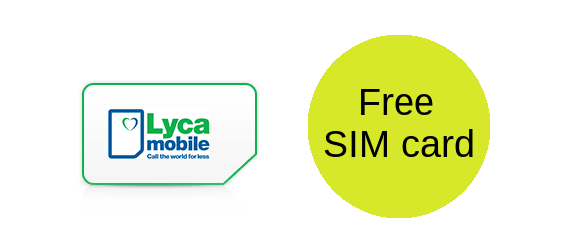Free Lycamobile SIM card