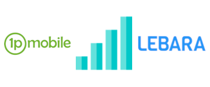 1pMobile and Lebara logos with signal bars