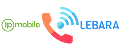 1pMobile and Lebara logos with a phone call