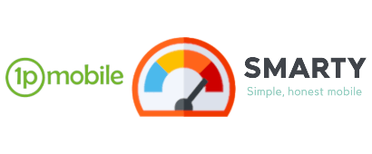1pMobile and SMARTY logos with speedometer icon