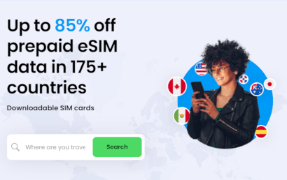 Up to 85% off prepaid eSIM