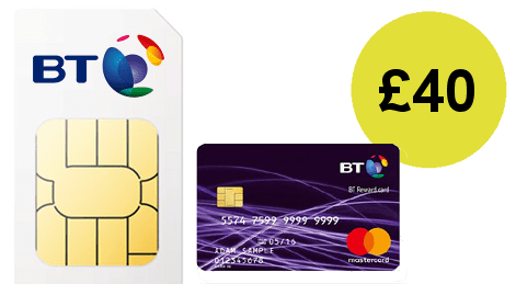 BT Mobile £40 Reward Card