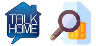 Talk Home logo with SIM card