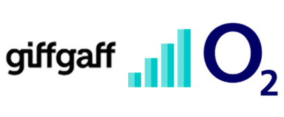 O2 and giffgaff logo with signal bars