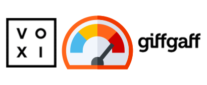 Speedometer with giffgaff and VOXI logos