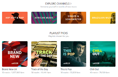 Deezer music screenshot