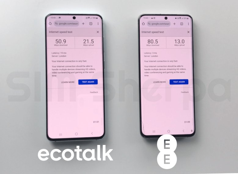Photo of speed tests