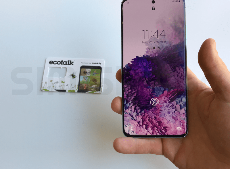 Photo of ecotalk SIM in phone