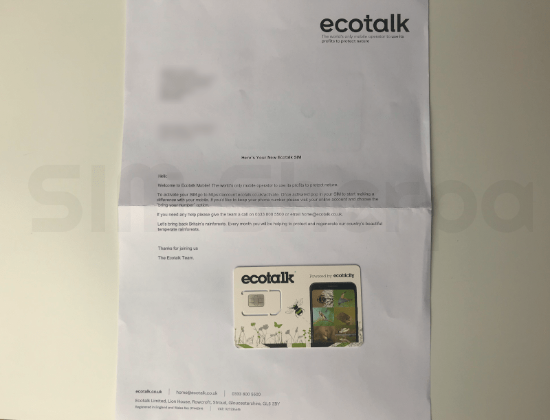 Welcome letter from Ecotalk