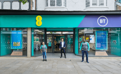 Front of an EE BT store