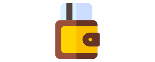 Mobile phone and wallet icon