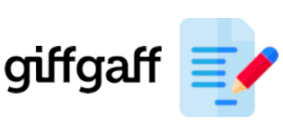 giffgaff logo next to an icon of a contract and pen