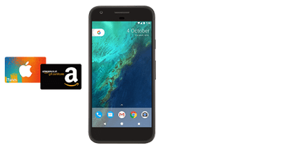 iTunes or Amazon voucher with Google Pixel