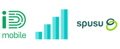 iD Mobile and spusu logos with signal bars