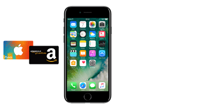 iTunes or Amazon voucher with iPhone