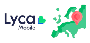 Lyca Mobile logo and a map of Europe