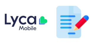 Lyca Mobile logo and a contract