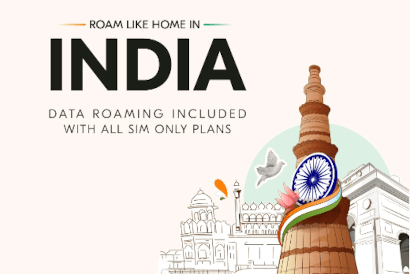Roam like home in India lettering