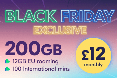 Black Friday exclusive 200GB for &pound;12 deal