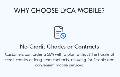 Banner titled 'Why choose Lyca Mobile?'