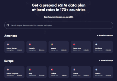 Nomad eSIM countries