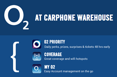 O2 benefits via Carphone Warehouse