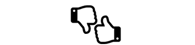 Thumbs up and down icons