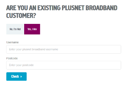 Checkout broadband customer check