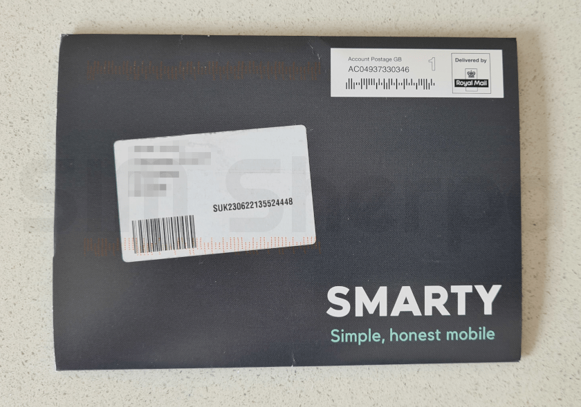A SMARTY branded SIM