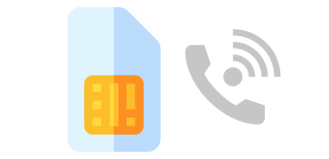 SIM card with WiFi calling symbol