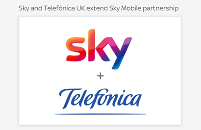 Sky Mobile and Telefonica logos