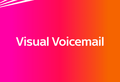Visual voicemail letting in Sky branding