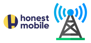 Honest Mobile logo with hand pointing to stars