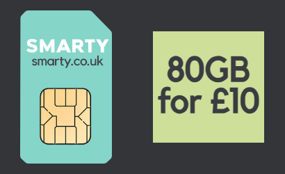 SMARTY 80GB for £10 SIM only deal