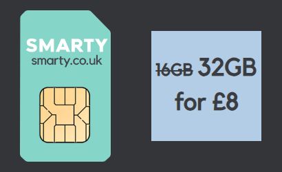 SMARTY 32GB for £8