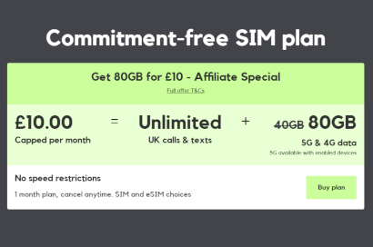 Screenshot of SMARTY's 12GB for £6 deal