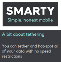 SMARTY tethering