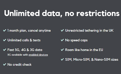 Unlimited data, no restrictions