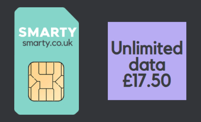 SMARTY Mobile £17.50 offer banner
