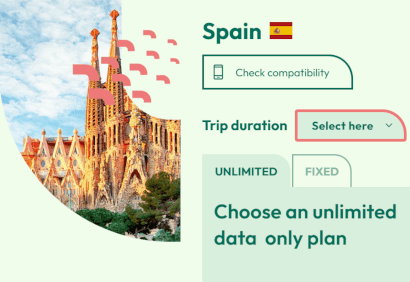 Breeze unlimited data in Spain banner