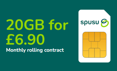 spusu 20GB for £6.90 deal