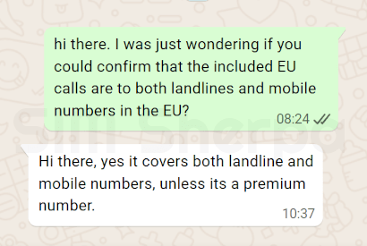 Screenshot of a WhatsApp conversation