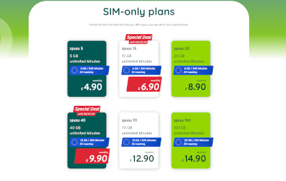 Screenshot of exclusive plan