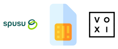 SIM card between spusu and VOXI logos
