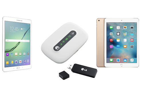 Connect iPad, tablets and mobile broadband dongles