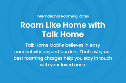 Roam like Home with Talk Home Mobile banner