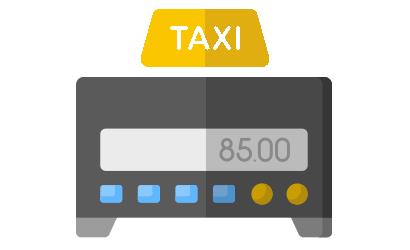 A taxi meter