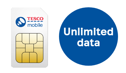 Tesco Mobile SIM and an unlimited data roundel
