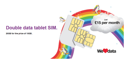 Tablet SIM with Three double data