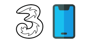 Three logo with phone